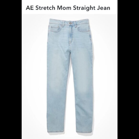 American Eagle mom straight jeans light wash size 2 X-long - Picture 15 of 15